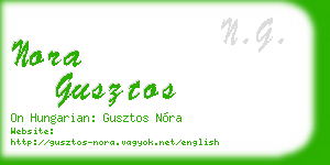 nora gusztos business card